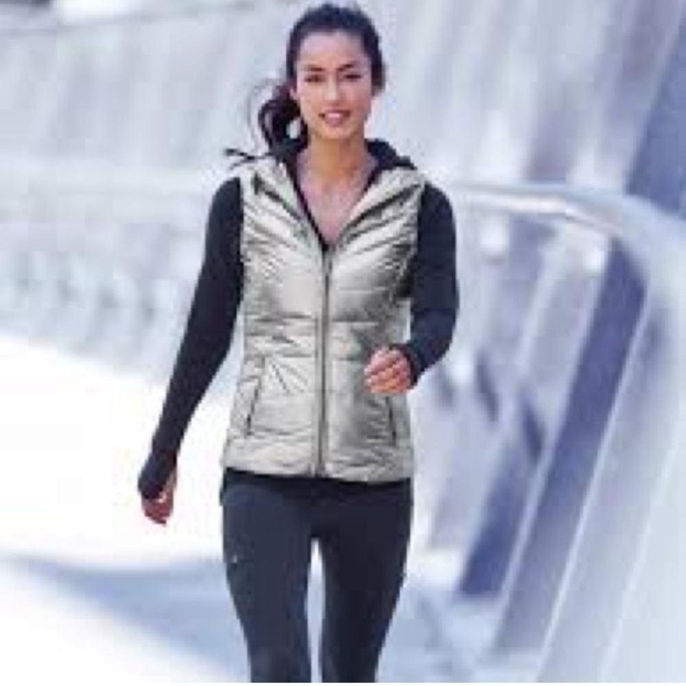 EUC Silver Athleta Down Vest